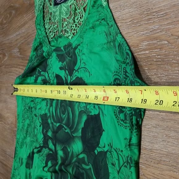 (M) Xception Rose Print Lace Vacation Evening Beach Cool Casual Assymetrical - Picture 10 of 12